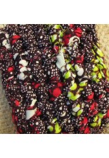 Manchette en wax lie de vin, rose, vert anis et blanc