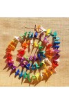 Guirlande tissu de spinnaker et perles multicolores n°1