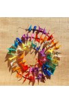 Guirlande tissu de spinnaker et perles multicolores n°5
