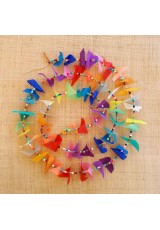 Guirlande tissu de spinnaker et perles multicolores n°5