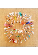 Guirlande tissu de spinnaker et perles multicolores n°6