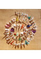 Guirlande tissu de spinnaker et perles multicolores n°6