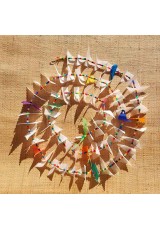 Guirlande tissu de spinnaker et perles multicolores n°4