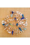 Guirlande tissu de spinnaker et perles multicolores n°8