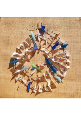 Guirlande tissu de spinnaker et perles multicolores n°8