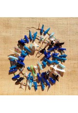Guirlande tissu de spinnaker et perles multicolores n°9
