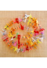 Guirlande tissu de spinnaker et perles multicolores n°10
