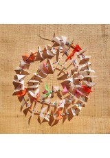 Guirlande tissu de spinnaker et perles multicolores n°11