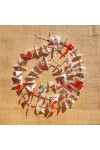 Guirlande tissu de spinnaker et perles multicolores n°11