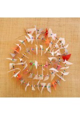 Guirlande tissu de spinnaker et perles multicolores n°11