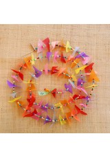 Guirlande tissu de spinnaker et perles multicolores n°12
