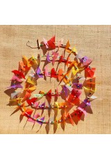 Guirlande tissu de spinnaker et perles multicolores n°12