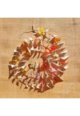 Guirlande tissu de spinnaker et perles multicolores n°13