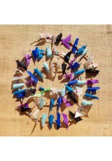 Guirlande tissu de spinnaker et perles multicolores n°15