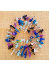 Guirlande tissu de spinnaker et perles multicolores n°15