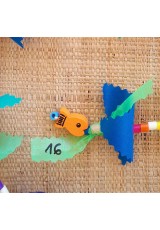 Guirlande tissu de spinnaker et perles multicolores n°16