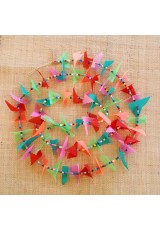 Guirlande tissu de spinnaker et perles multicolores n°17