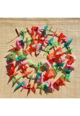 Guirlande tissu de spinnaker et perles multicolores n°17