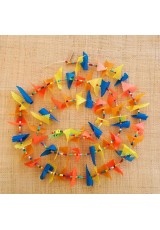 Guirlande tissu de spinnaker et perles multicolores n°18