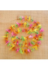 Guirlande tissu de spinnaker et perles multicolores n°19