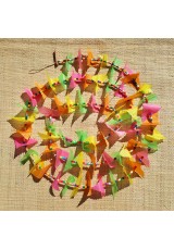 Guirlande tissu de spinnaker et perles multicolores n°19