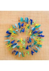 Guirlande tissu de spinnaker et perles multicolores n°20