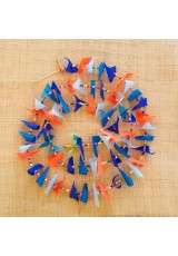 Guirlande tissu de spinnaker et perles multicolores n°21