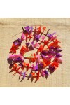 Guirlande tissu de spinnaker et perles multicolores n°23