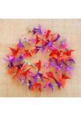 Guirlande tissu de spinnaker et perles multicolores n°23