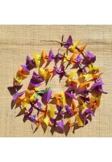 Guirlande tissu de spinnaker et perles multicolores n°24