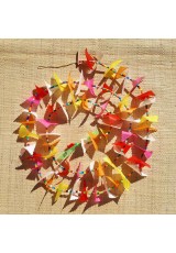 Guirlande tissu de spinnaker et perles multicolores n°25