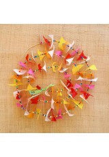 Guirlande tissu de spinnaker et perles multicolores n°25