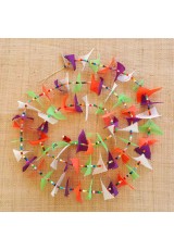 Guirlande tissu de spinnaker et perles multicolores n°26