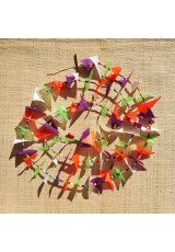 Guirlande tissu de spinnaker et perles multicolores n°26