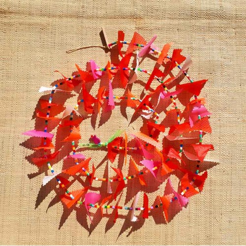 Guirlande tissu de spinnaker et perles multicolores n&deg;29