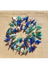 Guirlande tissu de spinnaker et perles multicolores n°30