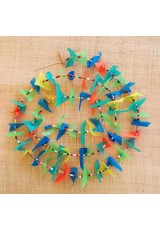 Guirlande tissu de spinnaker et perles multicolores n°32