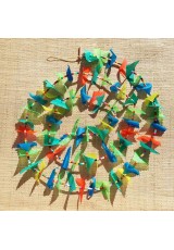 Guirlande tissu de spinnaker et perles multicolores n°32