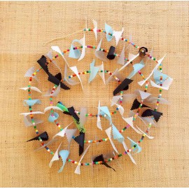 Guirlande tissu de spinnaker et perles multicolores n&deg;34