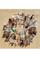 Guirlande tissu de spinnaker et perles multicolores n°34