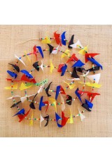 Guirlande tissu de spinnaker et perles multicolores n°35