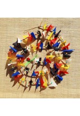 Guirlande tissu de spinnaker et perles multicolores n°35