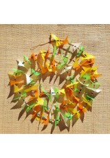 Guirlande tissu de spinnaker et perles multicolores n°38