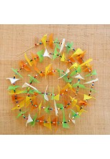 Guirlande tissu de spinnaker et perles multicolores n°38