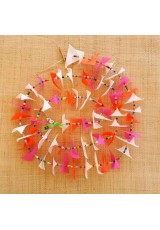 Guirlande tissu de spinnaker et perles multicolores n°39