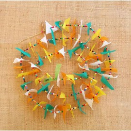 Guirlande tissu de spinnaker et perles multicolores n&deg;40