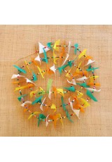 Guirlande tissu de spinnaker et perles multicolores n°40