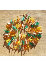 Guirlande tissu de spinnaker et perles multicolores n°40