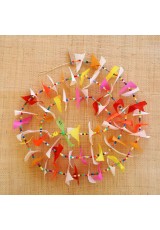 Guirlande tissu de spinnaker et perles multicolores n°41