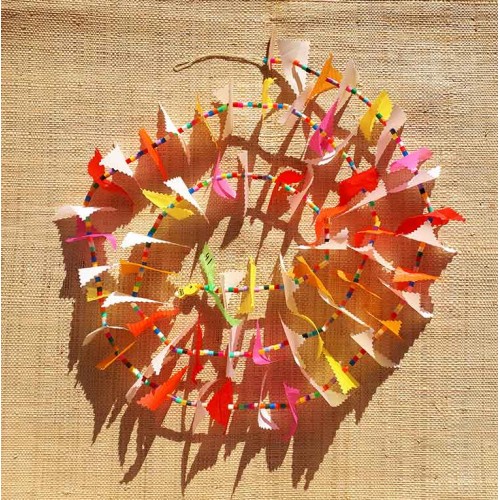 Guirlande tissu de spinnaker et perles multicolores n&deg;41